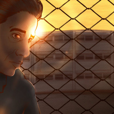 Hombre en la cárcel - Ilustración: Israel González